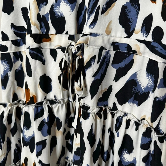 NWT She‎ + Sky Tiered Ruffle Animal Print Spaghetti Strap Sundress Slip Dress M - Picture 6 of 11
